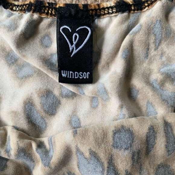 Windsor Leopard Print Tank Top/ Crop Top Size L - Picture 3 of 4